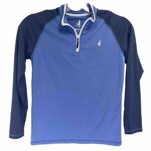 Johnnie O Prep-Formance Womens Sz 16 Blue 1/4 Zip Pullover Shirt (L7) NW/OTs